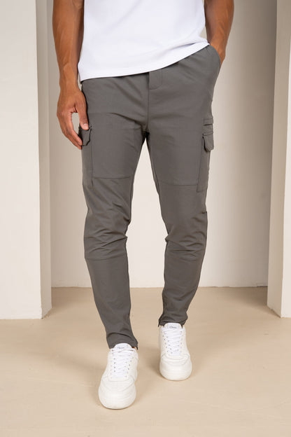 Premium Detail Cargo Pants V2 - Charcoal