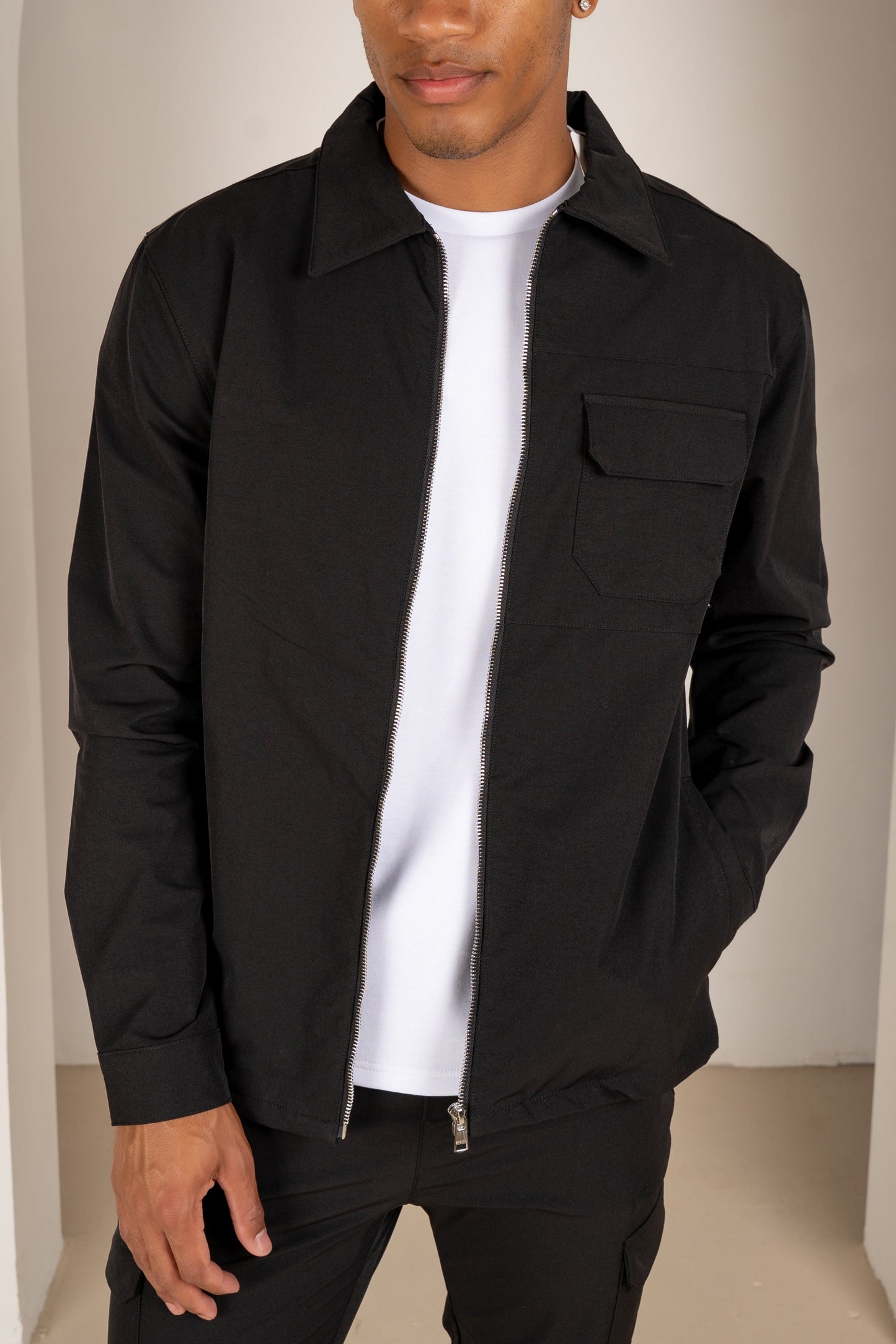 Premium Detail Cargo Pants V2 - Black
