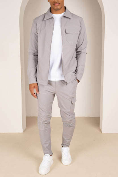 Premium Detail Cargo Pants V2 - Grey