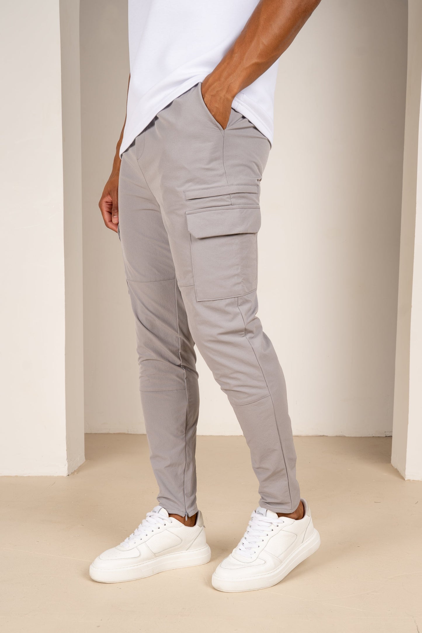 Premium Detail Cargo Pants V2 - Grey