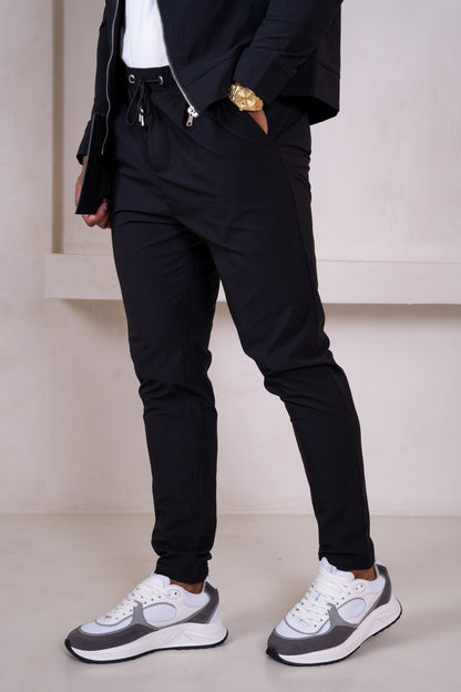 Pinstripe Pants - Black