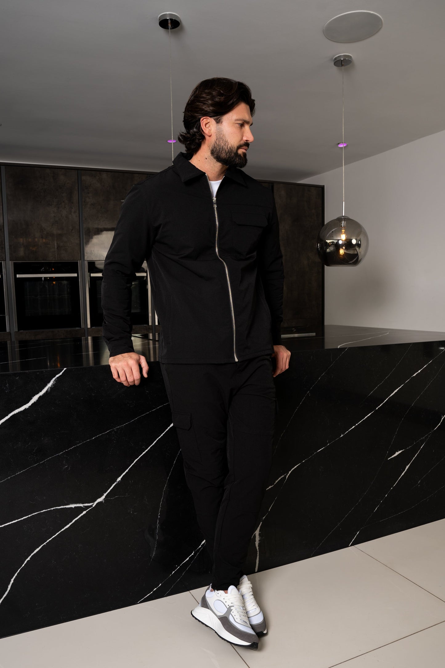 Premium Detail Cargo Jacket V2 - Black