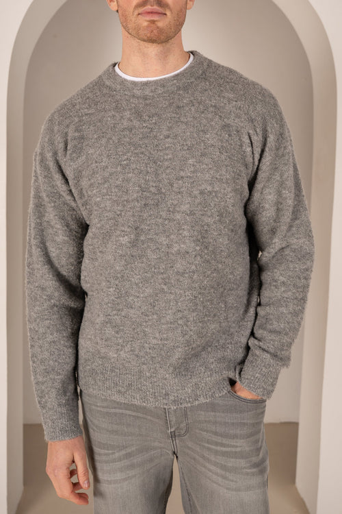 Souffle Crew Neck Sweatshirt - Light Grey