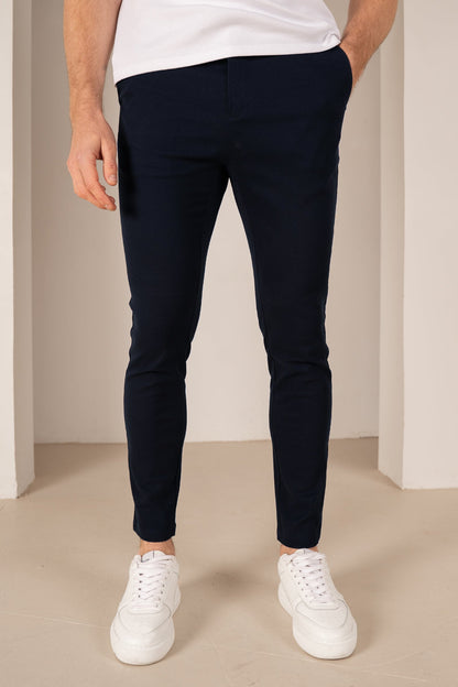 Tailored Buckle Chino  - Navy