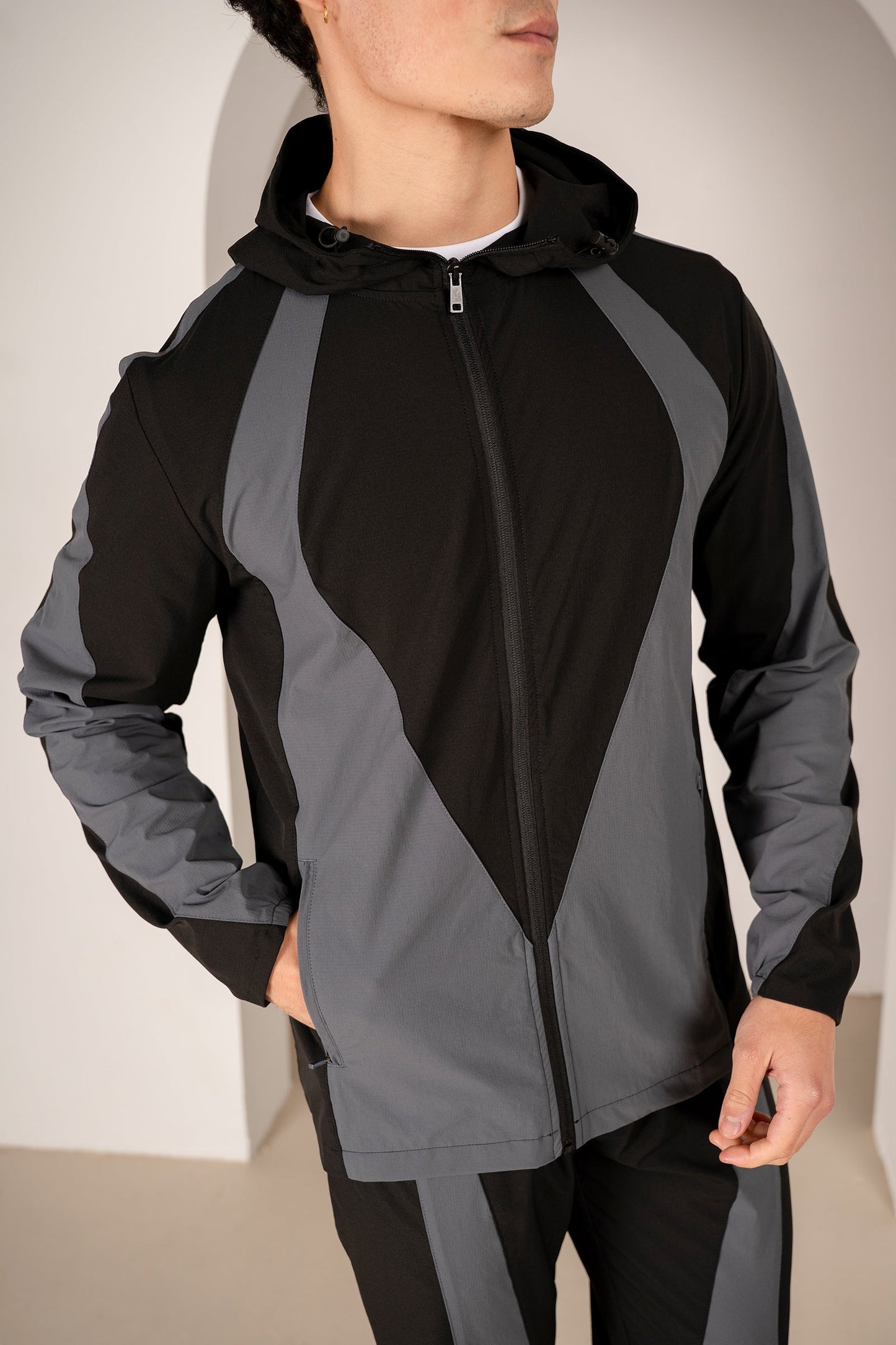 Premium Technical V2 Panelled Jacket - Black